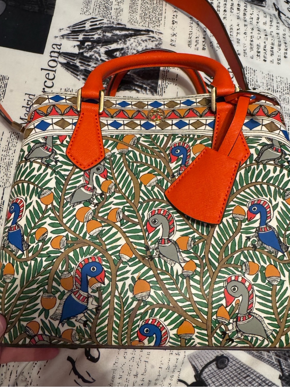Tory Burch Robinson Satchel In “Something Wild” Print - Picture 5 of 11